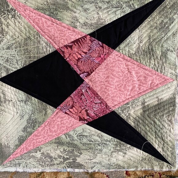 Handmade Quilt 12" Blocks Lot 19 Blue Pink UFOs Sewing Crafts Patchwork Pieced - Picture 3 of 16